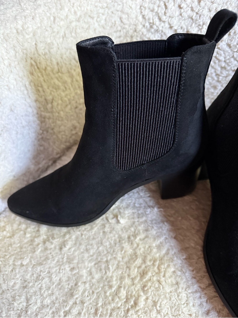 Dream Pairs Black Suede Chelsea Ankle Boots - Picture 3 of 9